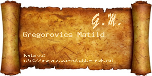 Gregorovics Matild névjegykártya